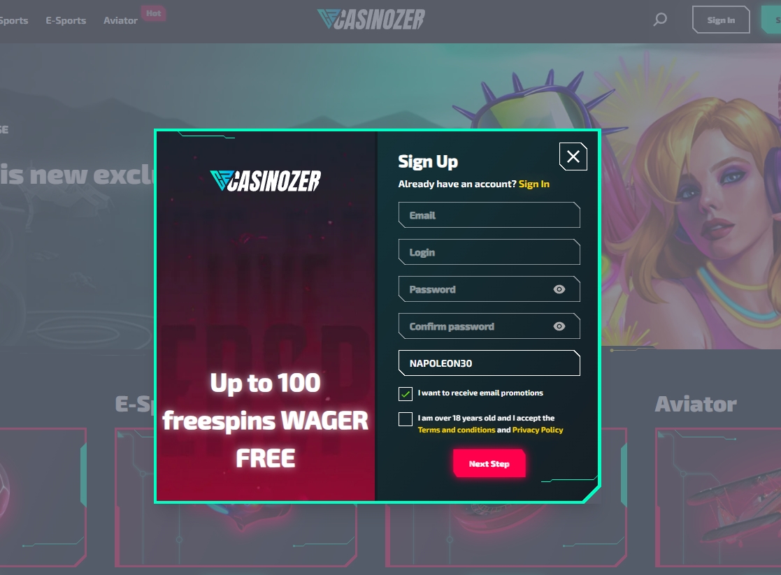 Casinozer - 20 Zatočení Zdarma